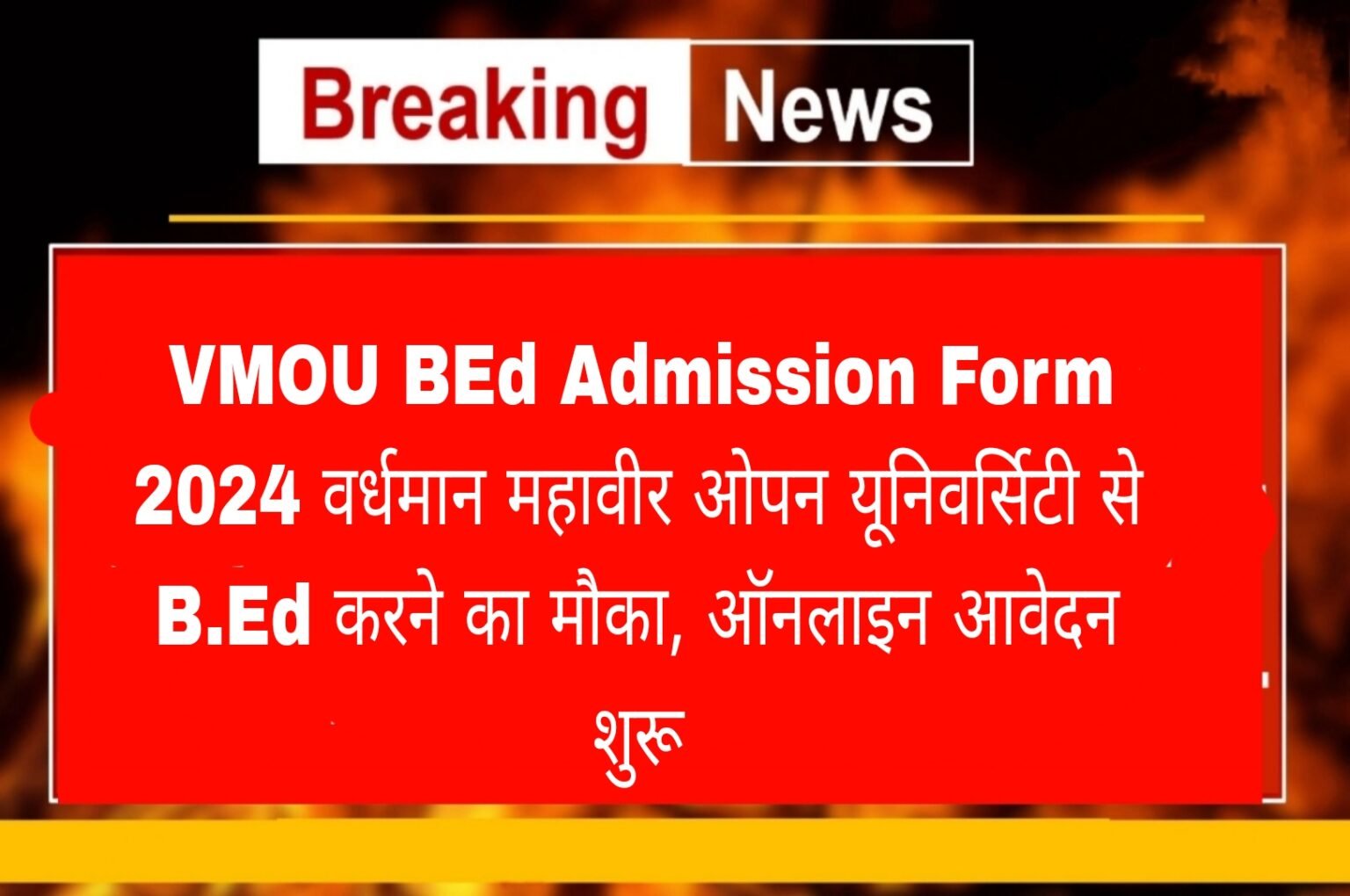 VMOU BEd Admission Form 2024 वर्धमान महावीर ओपन यूनिवर्सिटी से B.Ed ...